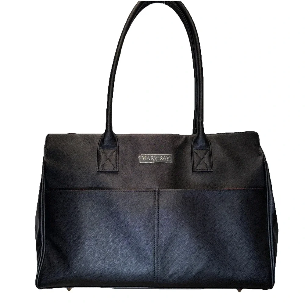 MARY‎ KAY TRAVEL TOTE LARGE BLACK PURSE STARTER KIT CONSULTANT BAG/CASE
